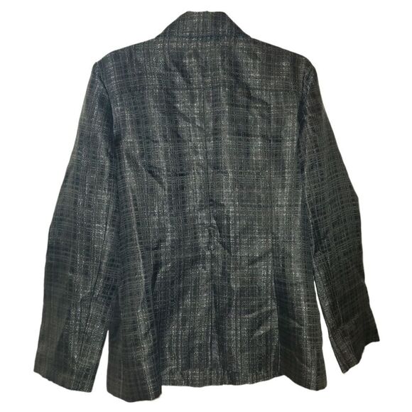 Metallic & Patent trimmed Anne Klein Jacket - Picture 2 of 10